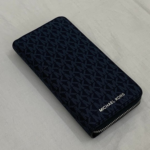 Michael Kors Cooper Greyson Wallet MK Logo Zip Around Wallet - Picture 2 of 13